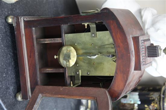 A Regency brass inset mahogany hour repeating bracket clock, 19.5in.